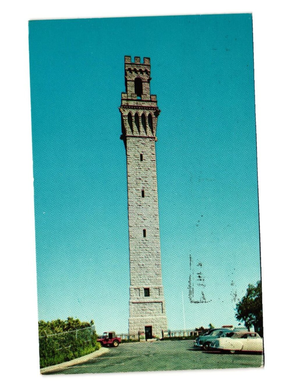 Pilgrim Memorial Monument Provincetown Postcard Vintage 1963 Historical Landmark